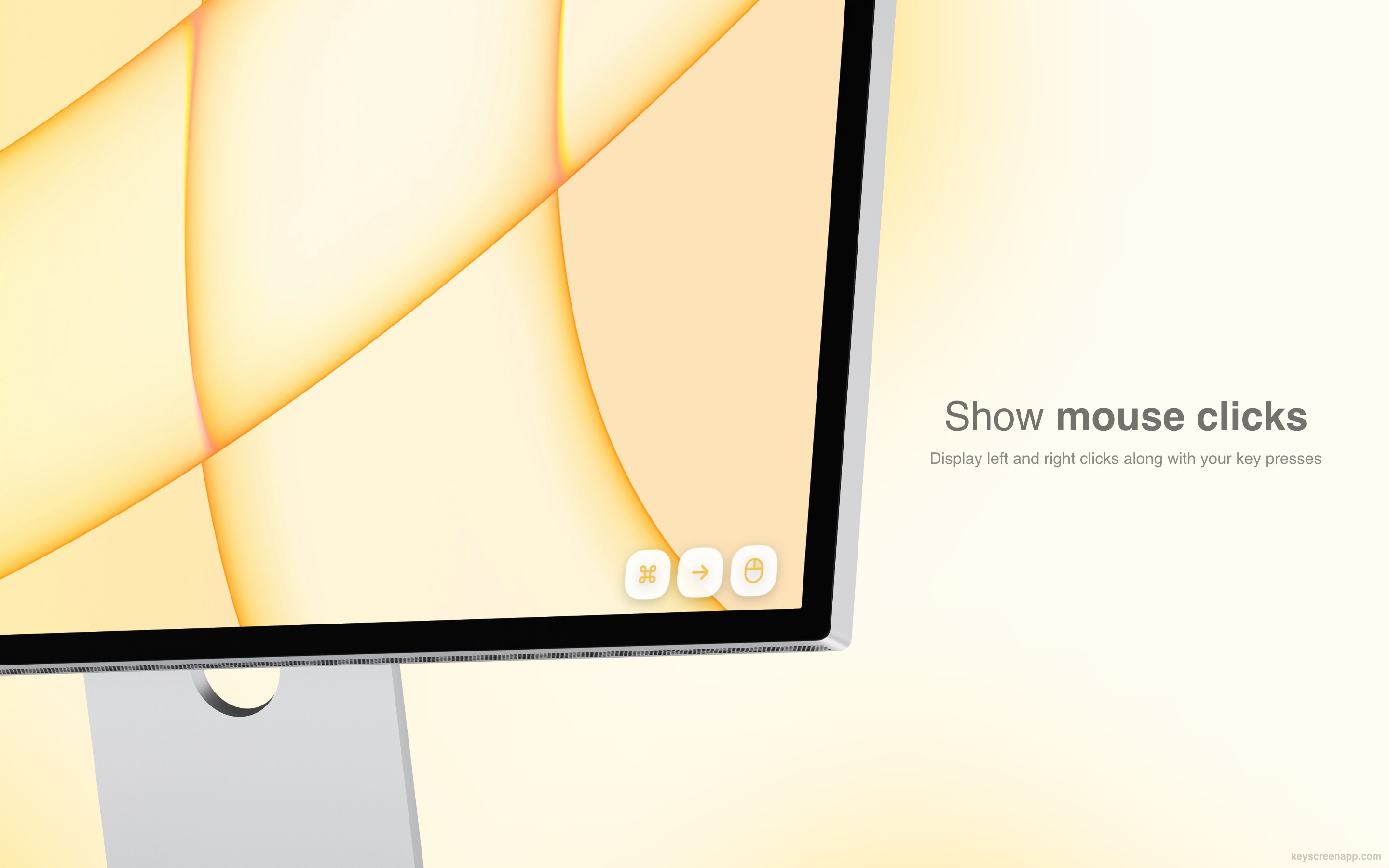 KeyScreen mouse clicks overlay screenshot