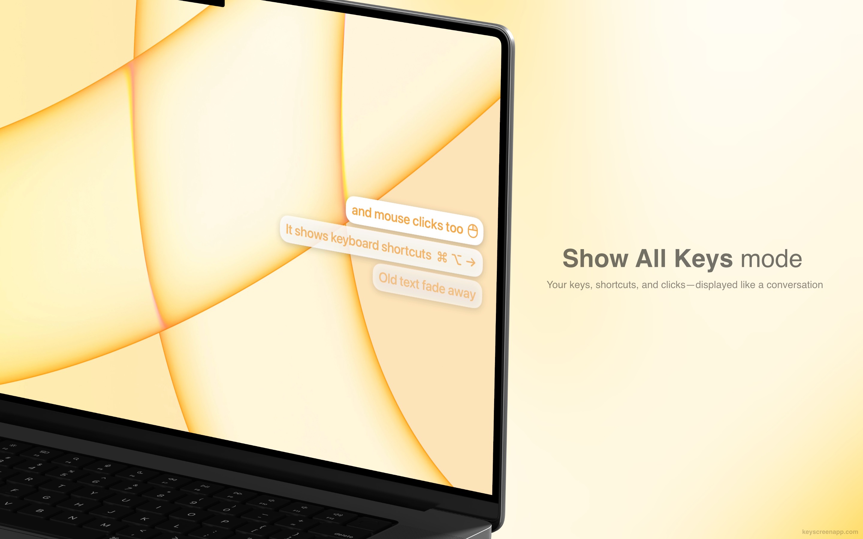 KeyScreen Show All Keys mode screenshot