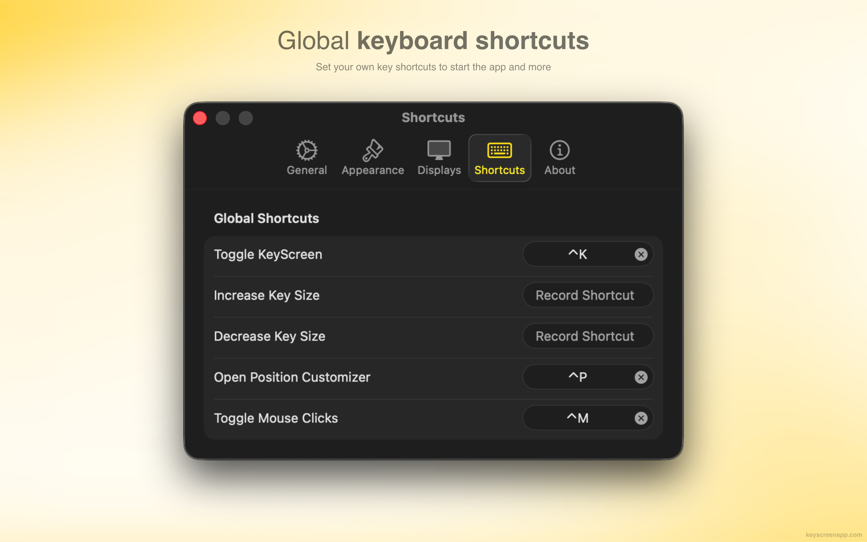 KeyScreen themes screenshot